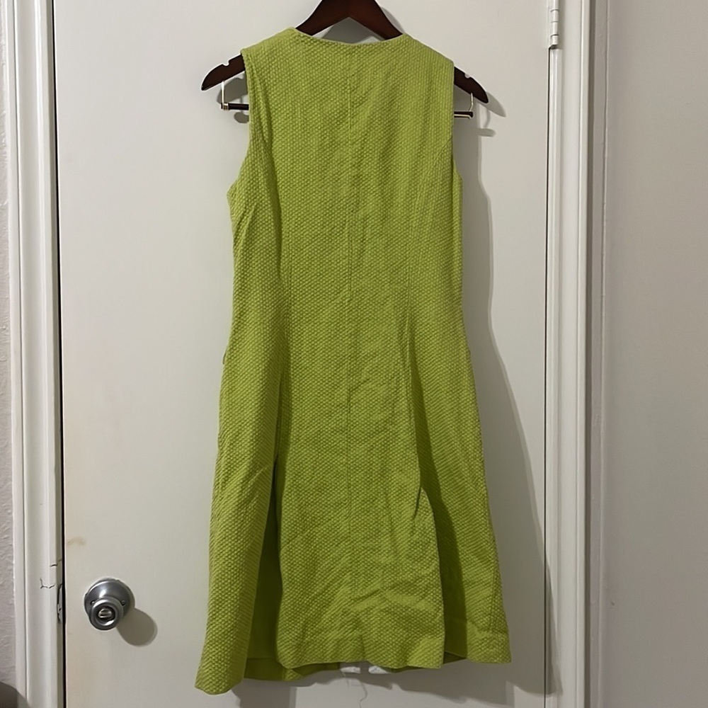 Bigio Collection Green and White Sleeveless Dress Size 8 - Picture 2 of 7